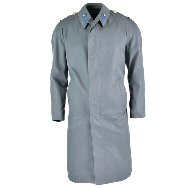 Véritable manteau de l'armée autrichienne, trench-coat militaire, veste longue grise