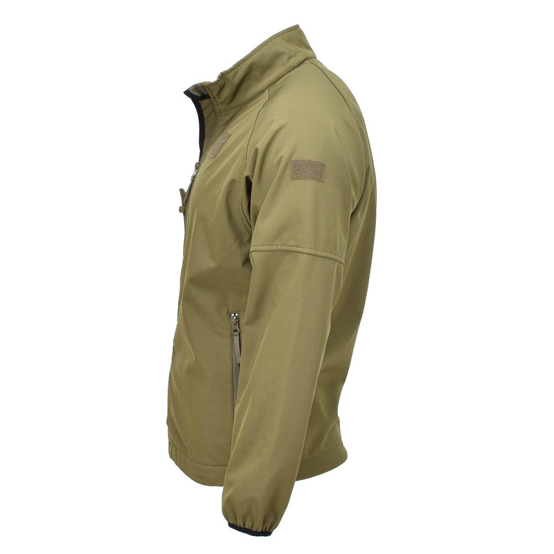 Veste softshell militaire néerlandaise originale avec poches zippées et aisselles ventilées olive