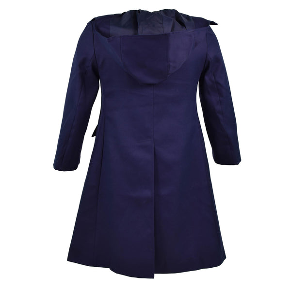 Véritable manteau militaire français Trench-coat de l'armée Veste femme bleu foncé NEUF