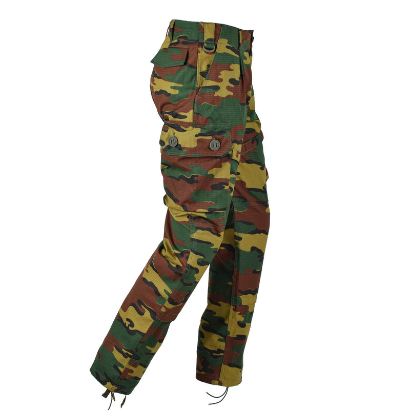 Pantalon de combat cargo de style armée belge de marque TACGEAR, camouflage puzzle ripstop