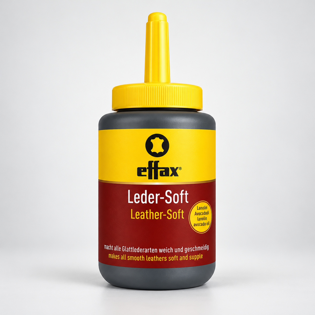 Effax Leder-Soft Leather Conditioner Smooth Leather Care with Brush 475ml