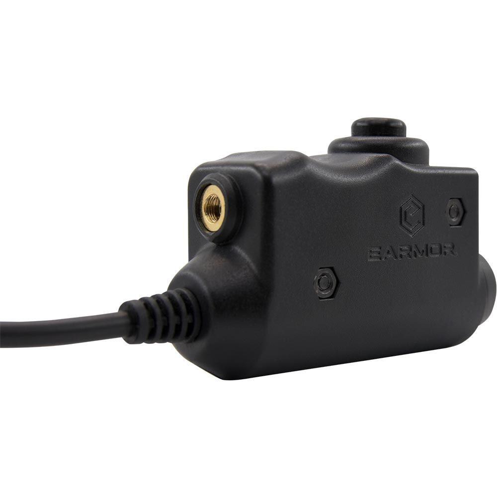 Earmor PTT Adaptateur Motorola 1 Broche Radio Casque Filaire Tactique Noir