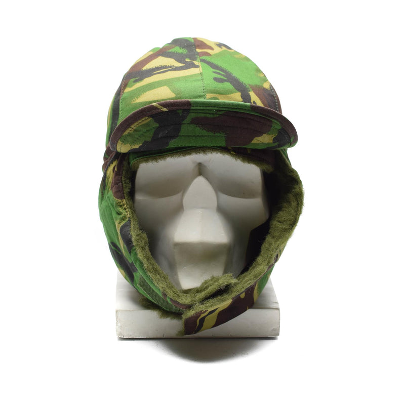peaked winter hat with earflaps
