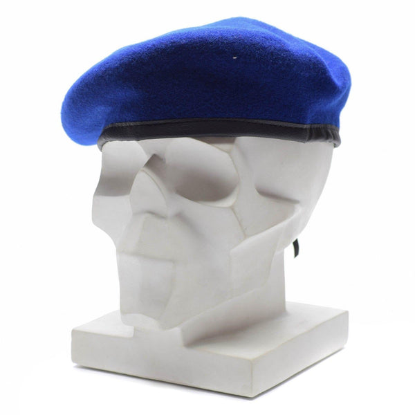 Véritable béret bleu clair de l'armée allemande, casquette militaire de commandement, qualité laine