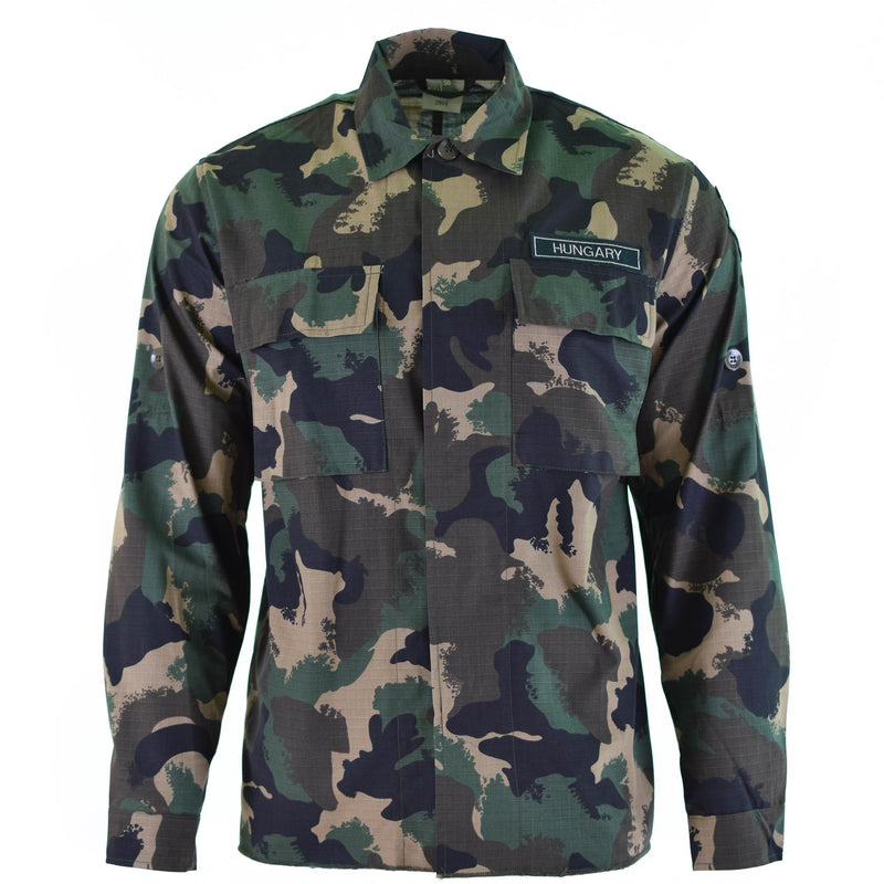 Véritable chemise de l'armée hongroise m90 camouflage 4 couleurs à manches longues militaire NEUF