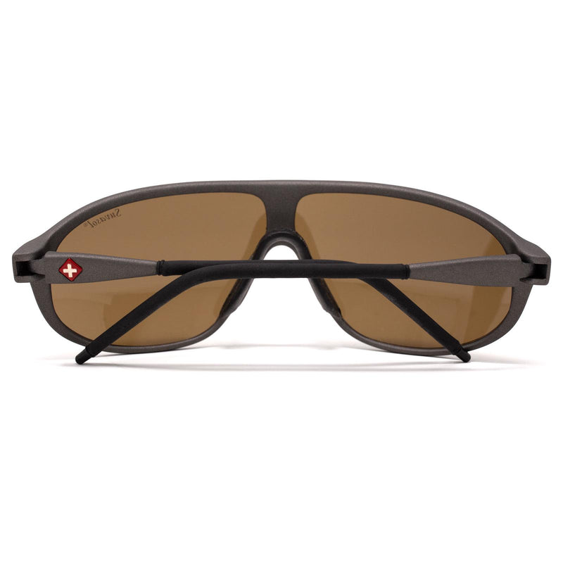 Lunettes de soleil authentiques de l'armée suisse SUVASOL noires avec étui Lunettes de montagne alpines NEUVES