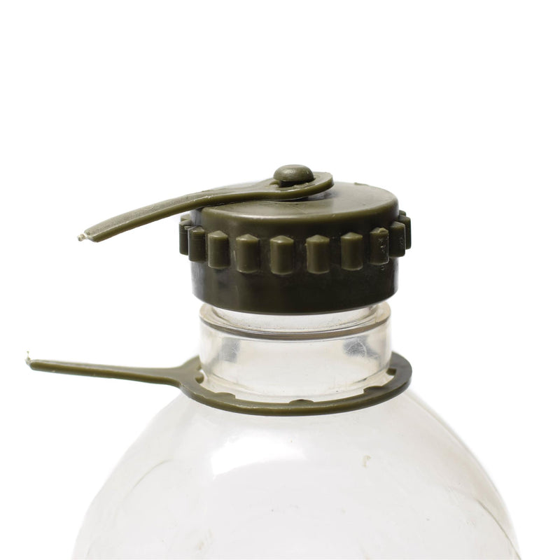 Bouteille d'eau en plastique authentique de l'armée autrichienne pour cantine des troupes de campagne, pochette OD