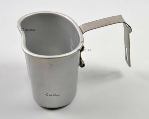 Gobelet de cantine original de l'armée belge, pot en aluminium de type bushcraft US M1910