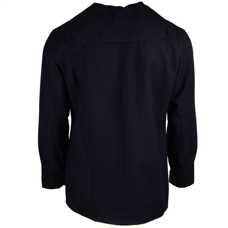 Chemise de marine allemande originale à manches longues pour marins militaires bleus de la marine
