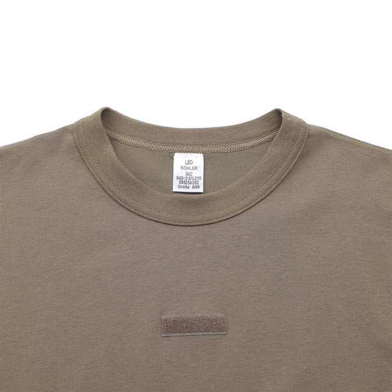 T-shirts militaires Leo Kohler, uniformes de troupes de l'armée, couche de base, sous-vêtements, kaki