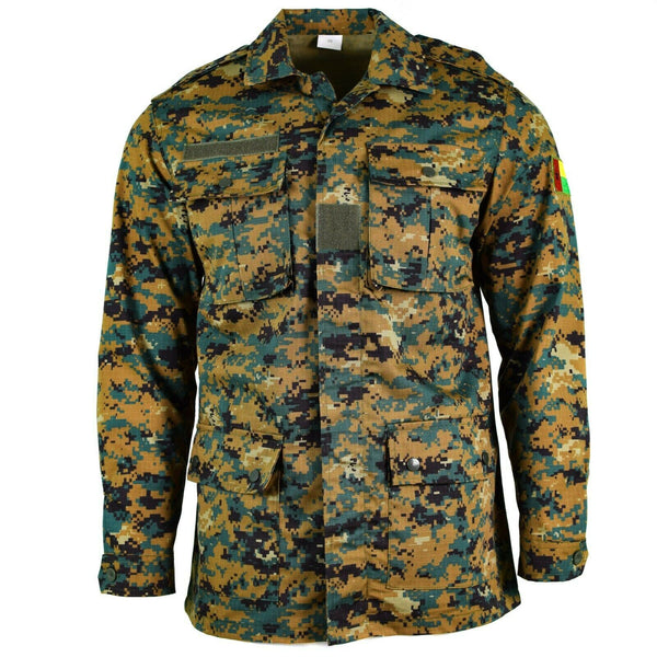 Véritable veste militaire de l'armée de Guinée-Bissau RipStop Digital Savana Camo NEUF