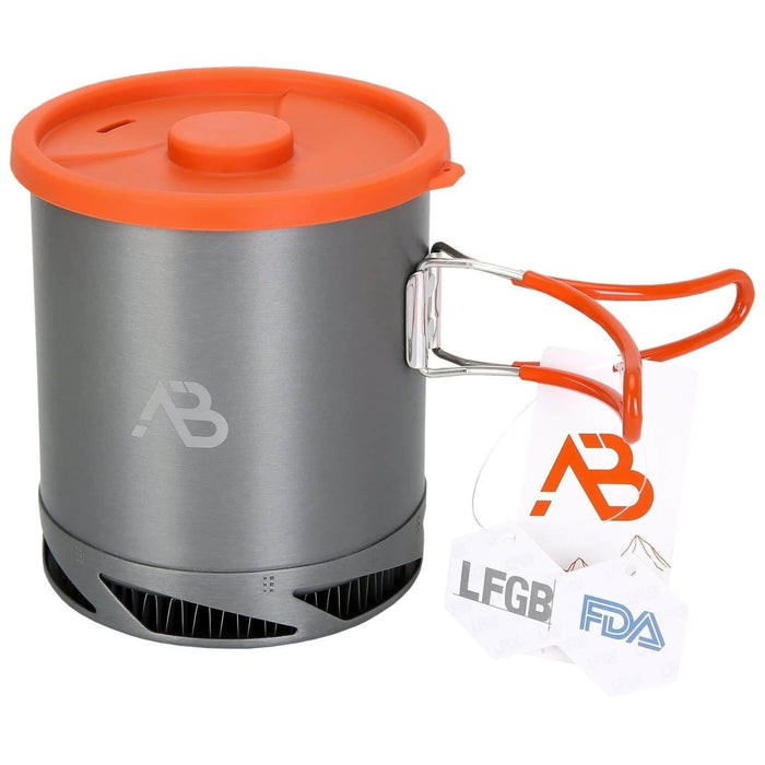A.Blochl AB - X6 Pot 1litre camping randonnée trekking chauffage rapide aluminium gris NOUVEAU - GoMilitar