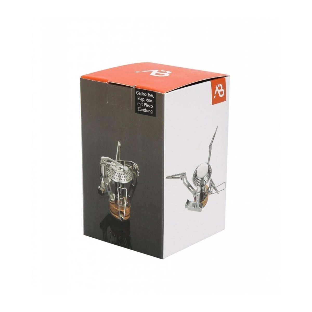 Réchaud à gaz de camping portable A.Blochl pliable à allumage piézoélectrique en titane NEUF