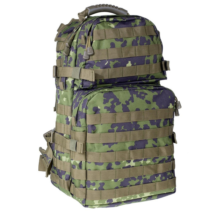 A.Blochl grand sac à dos U.S. Assault 40L en camouflage M84 avec boucles Molle et sangles rembourrées pour une utilisation tactique