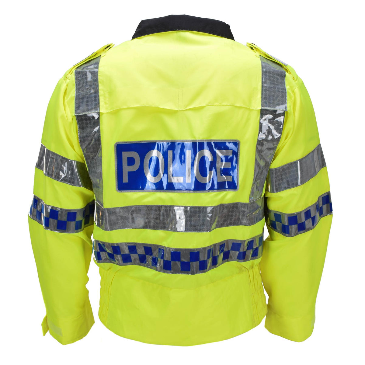 Veste d'uniforme réfléchissante haute visibilité originale de la police écossaise jaune