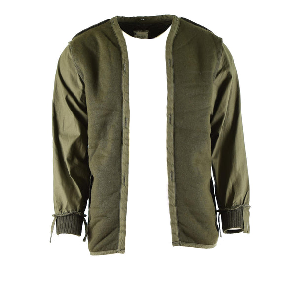 Véritable veste de combat militaire de l'armée néerlandaise Olive OD Parka Liner Modacrylic