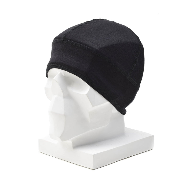 Bonnet de style militaire en laine mérinos respirante de marque Blochl noir NEUF
