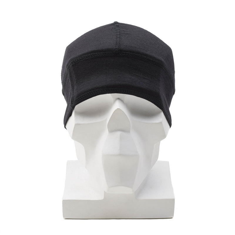 Bonnet de style militaire en laine mérinos respirante de marque Blochl noir NEUF