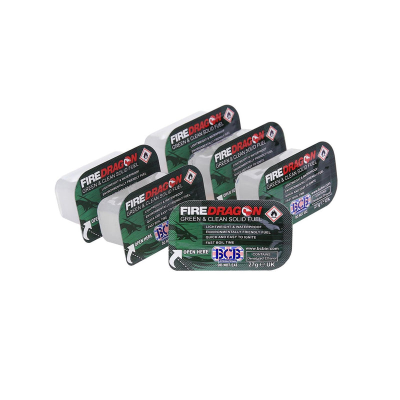 Blocs de combustible solide BCB FireDragon pour camping et randonnée, 6 pièces, allume-feu