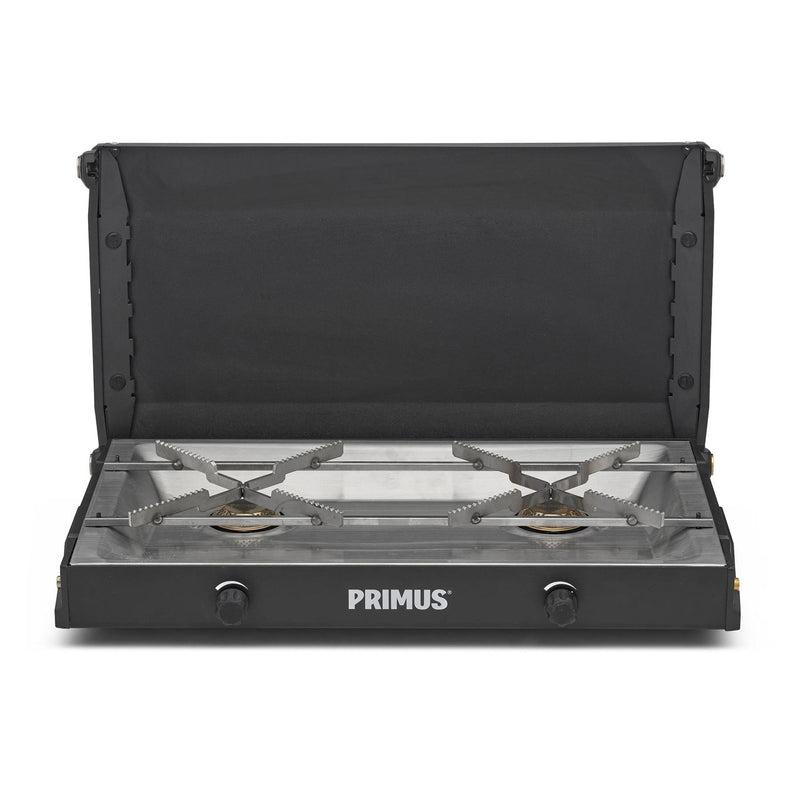 Réchaud de camping Primus Kinjia à double brûleur, ustensiles de cuisine d'extérieur portables, noir