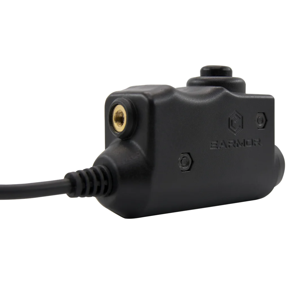 Adaptateur de communication EARMOR M51 PTT Kenwood connecteur radio 2 broches noir