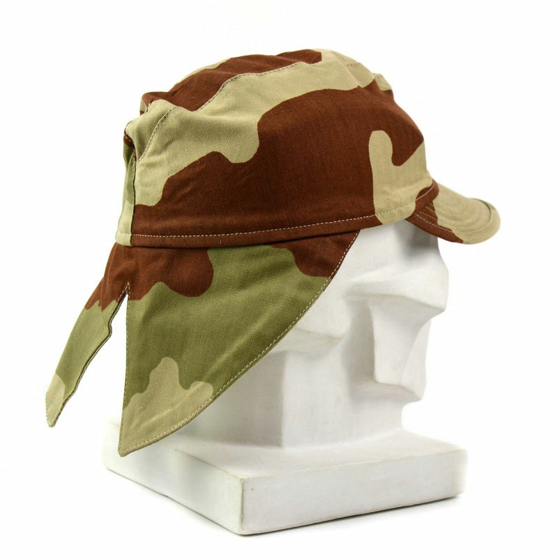 Véritable casquette de combat de l'armée française Chapeau queue-de-pie camouflage désert avec rabat de cou
