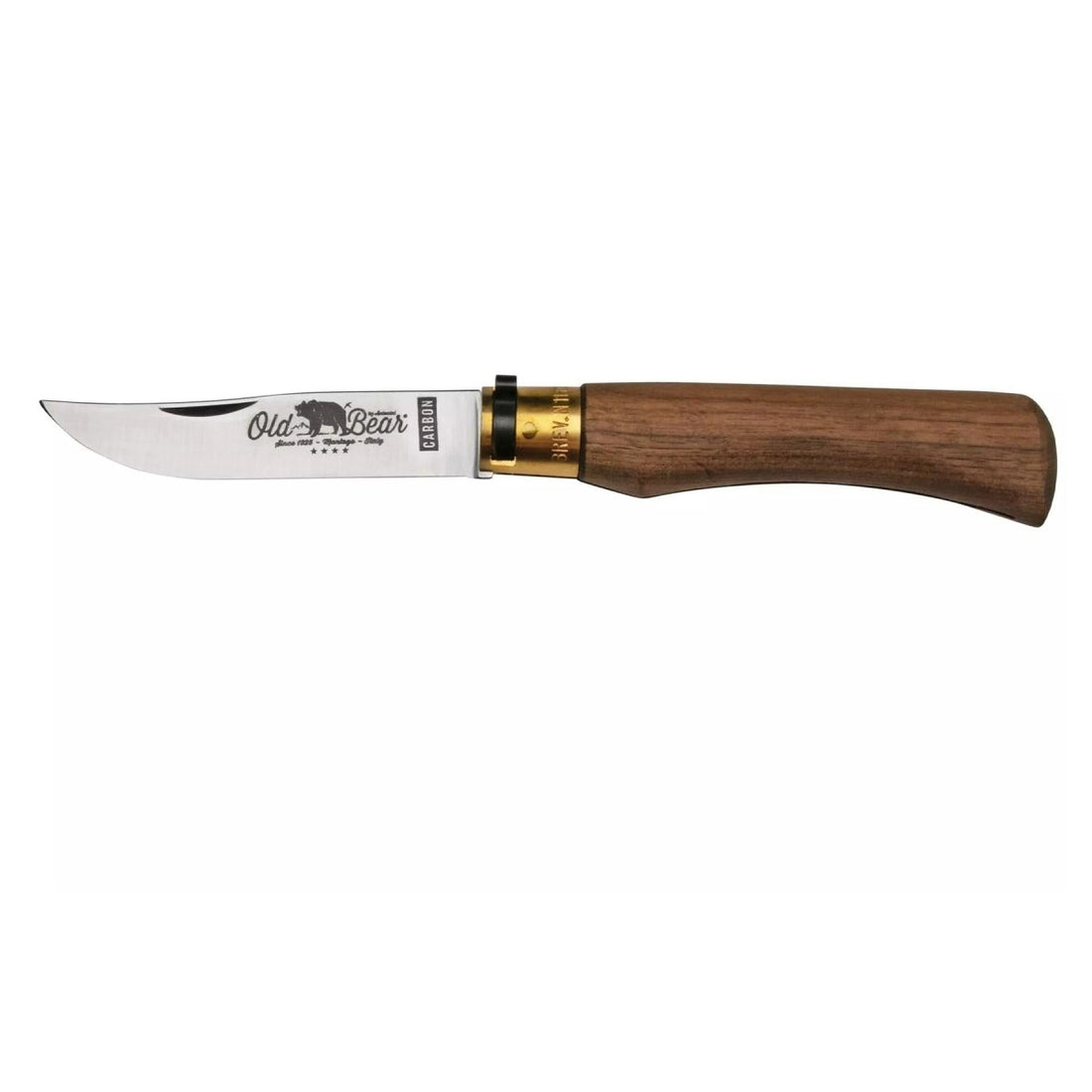Couteau de poche Antonini Old Bear 10 cm lame carbone C67 manche en bois de noyer