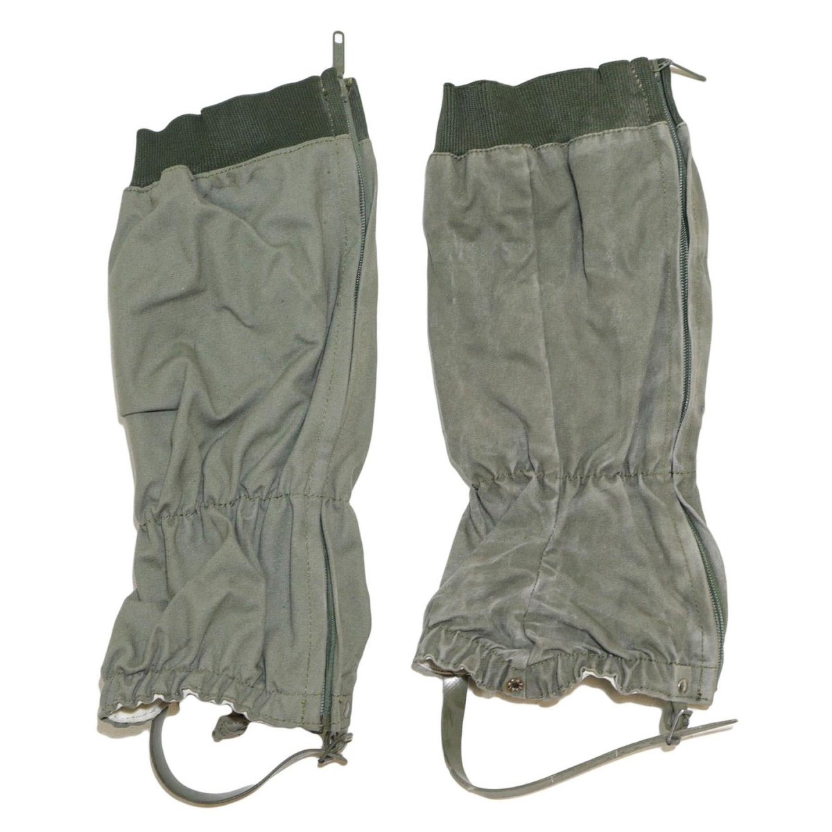 Guêtres de combat authentiques des troupes militaires françaises OD olive surplus militaire