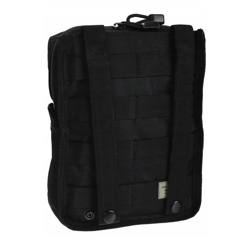 Pochette de ceinture tactique MIL-TEC avec fixation Molle et fermeture à glissière, sac utilitaire noir