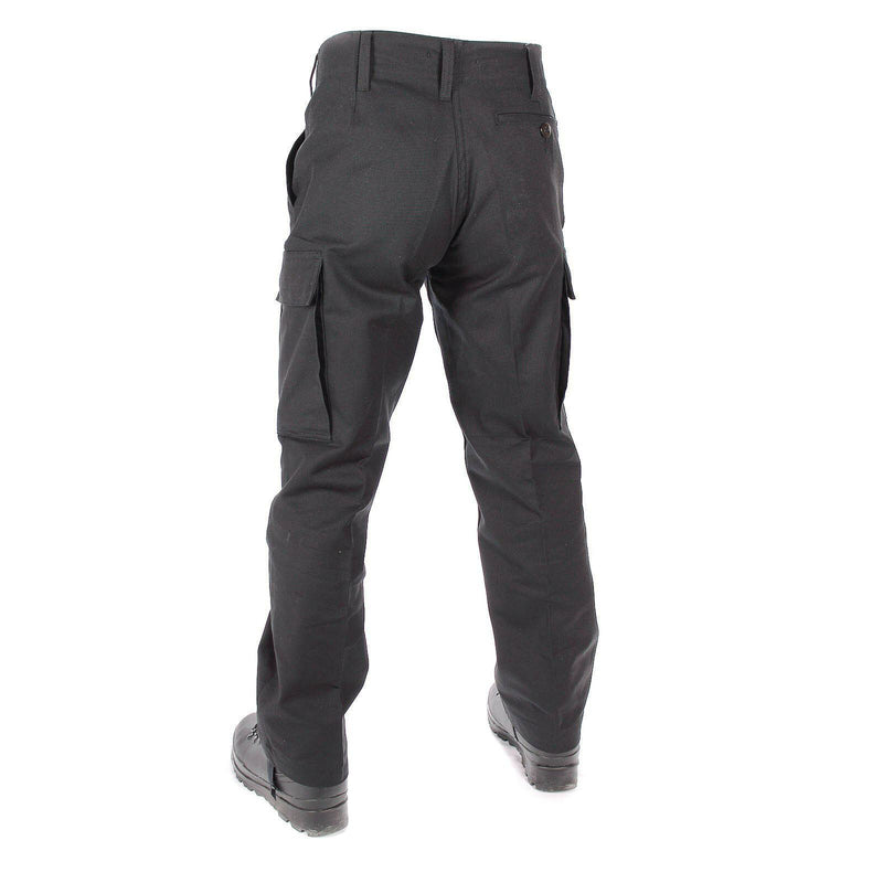 Pantalon de combat en moleskine authentique de l'armée allemande BW Pantalon noir NEUF