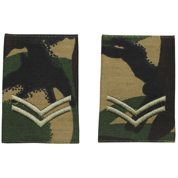 Véritables boucles d'épaule de l'armée britannique en tissu CAPORAL Insigne militaire DPM Camo