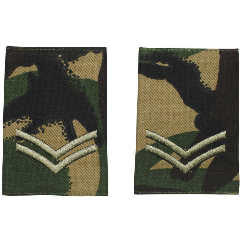 Véritables boucles d'épaule de l'armée britannique en tissu CAPORAL Insigne militaire DPM Camo