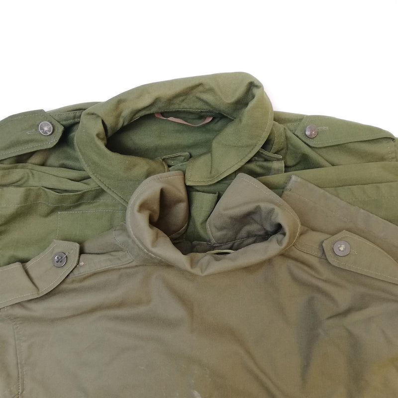 Veste de campagne vintage authentique de l'armée tchèque M85 militaire vert olive militaire CZ