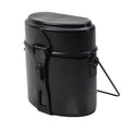 Kit de mess original de l'armée suisse, 3 pièces, ensemble de cuisine de camping en aluminium noir
