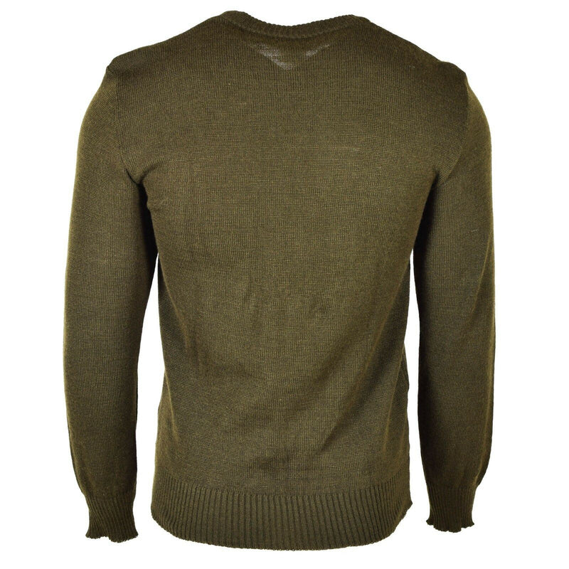 Pull original de l'armée tchèque M85 Pull col V marron NEUF