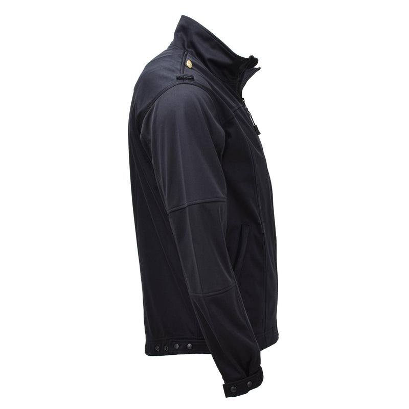 Veste de combat originale de l'armée allemande à fermeture éclair noire softshell col haut NEUF