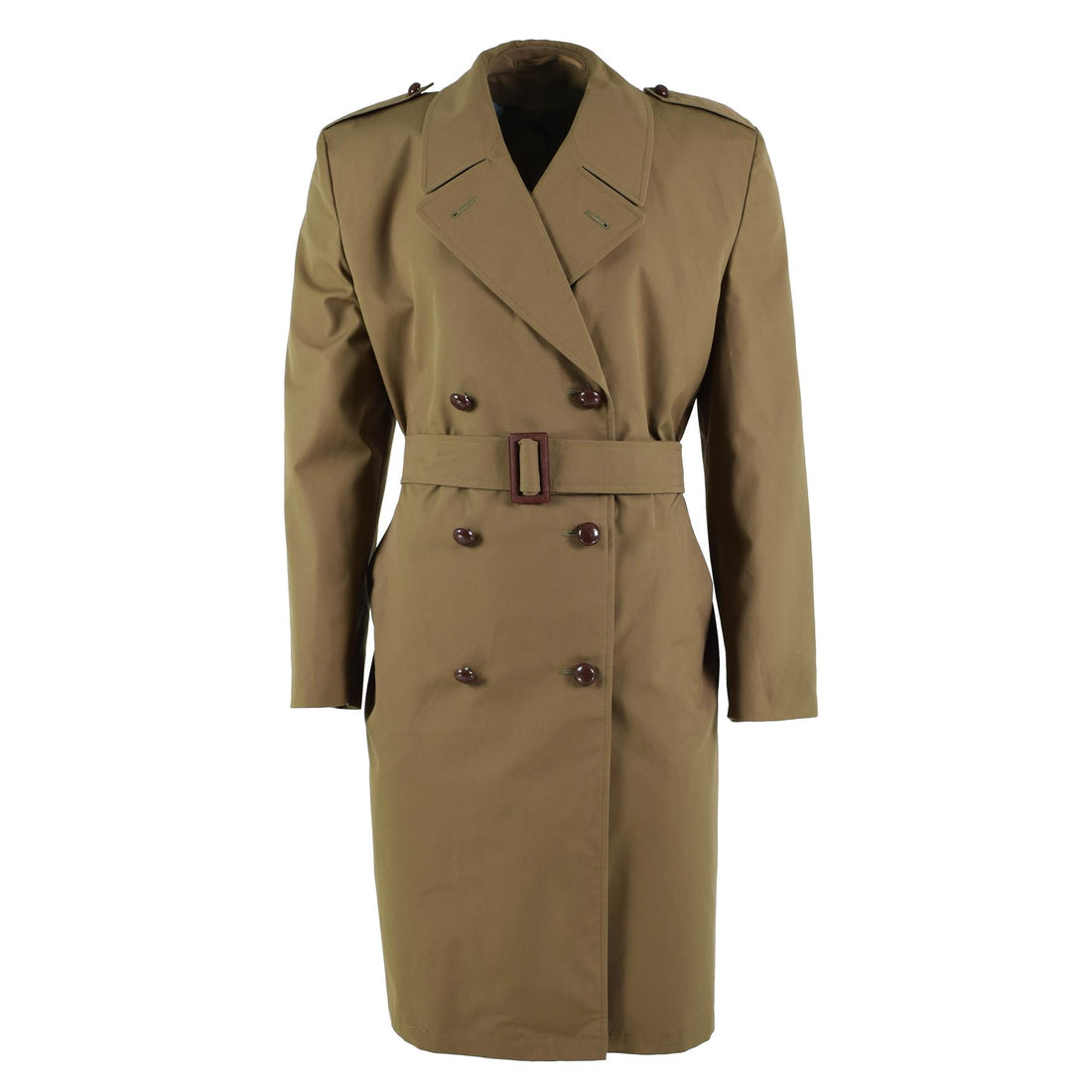 Trench-coat formel original de l'armée néerlandaise, manteau d'officier de surplus militaire marron NOUVEAU