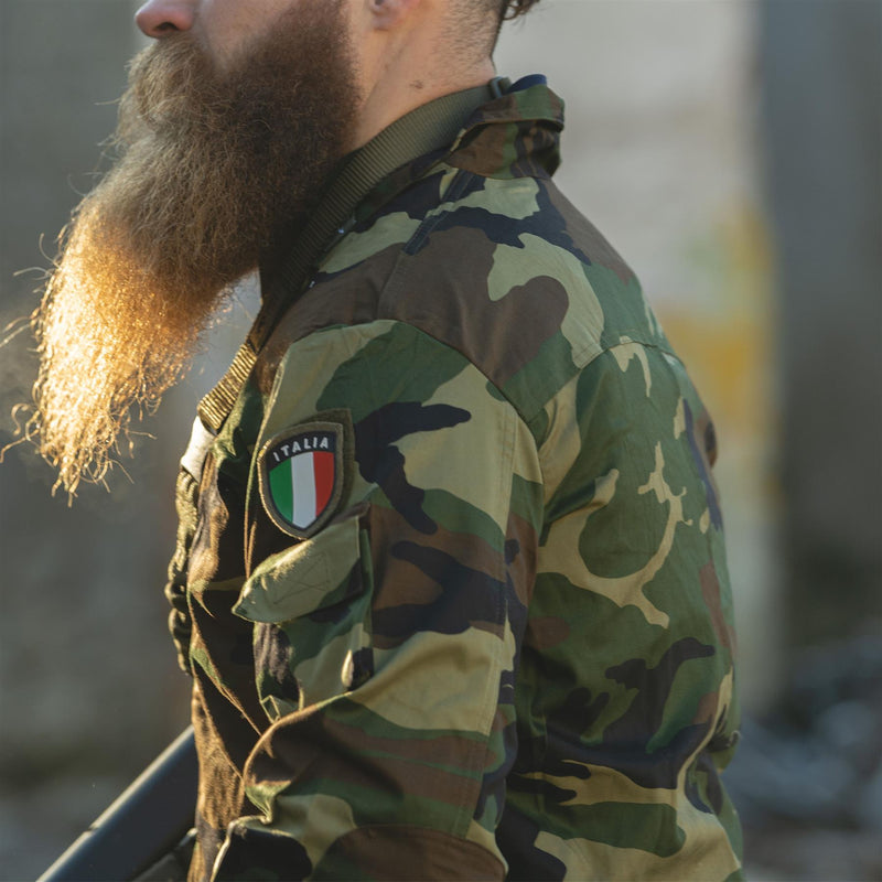 Veste de combat militaire originale italienne légère camouflage forêt surplus de l'armée NEUF