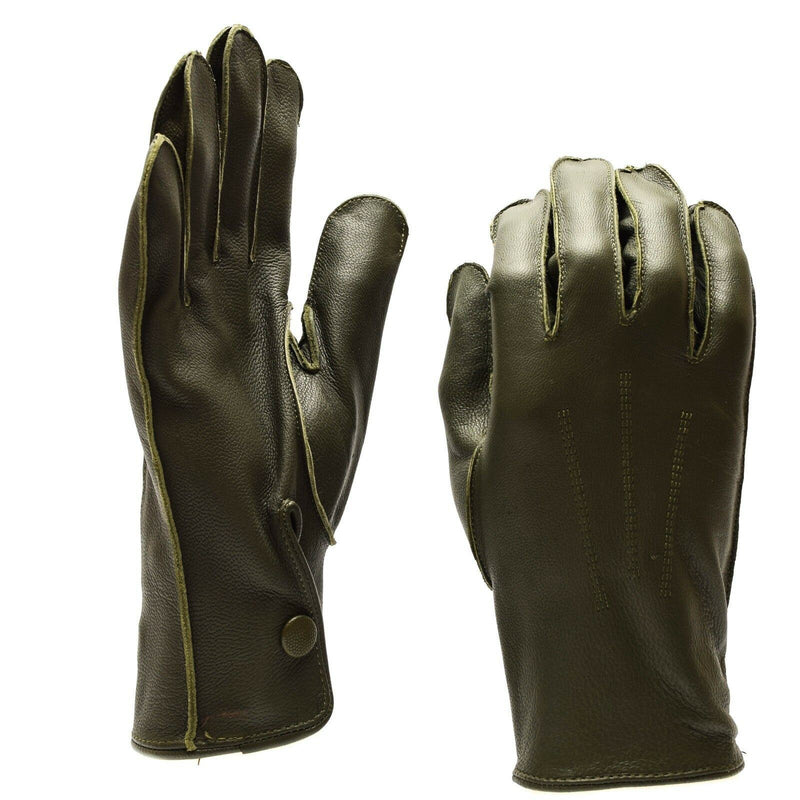Gants de patrouille OD en cuir véritable de la police allemande authentique Olive OD NEUF Authentique