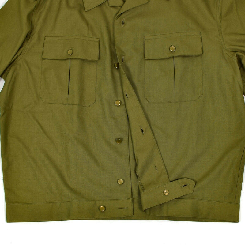 Véritable chemise de l'armée hongroise kaki officier militaire à manches longues NEUF 
