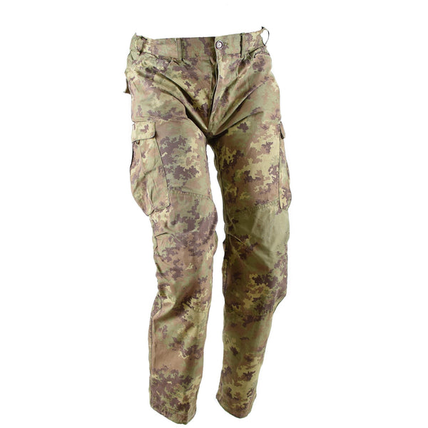 Pantalon de combat authentique de l'armée italienne Rip Stop Desert Vegetato camouflage