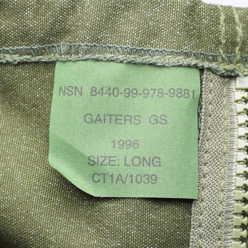 Véritables guêtres de l'armée britannique en toile OD olive randonnée surplus militaire combat NEUF