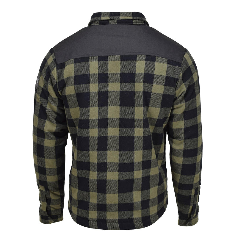 Veste de bûcheron militaire allemande MIL-TEC à carreaux à carreaux noir olive chaud NEUF