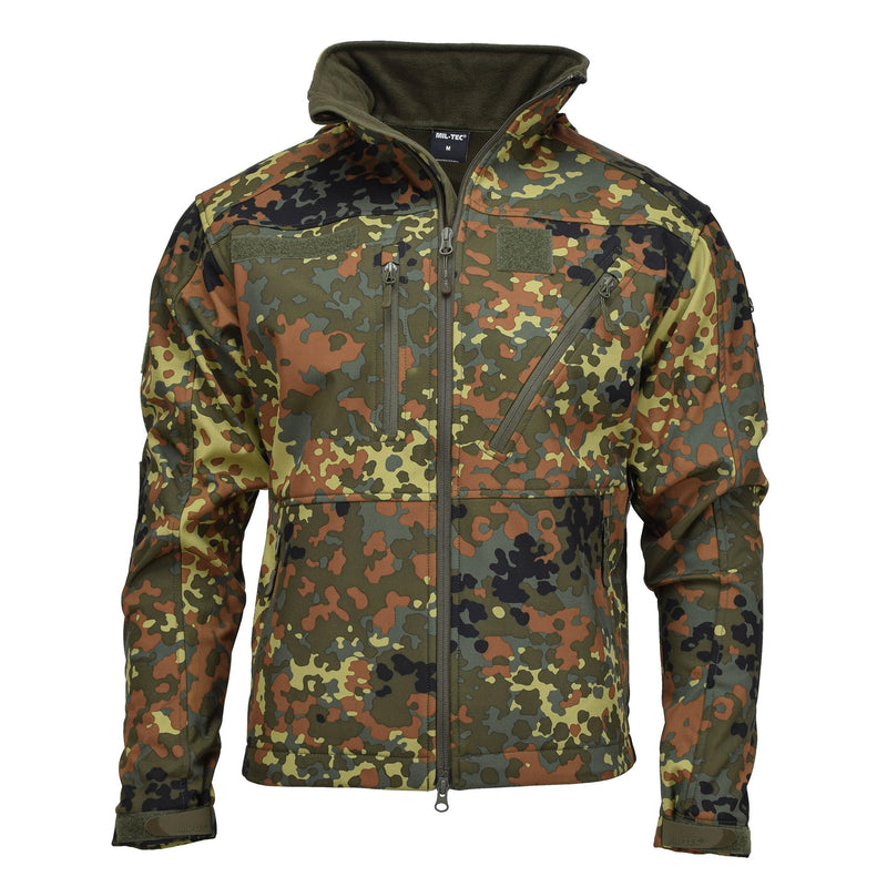 Veste Softshell MIL-TEC SCU 14 camouflage flecktran allemand vêtements d'extérieur de randonnée
