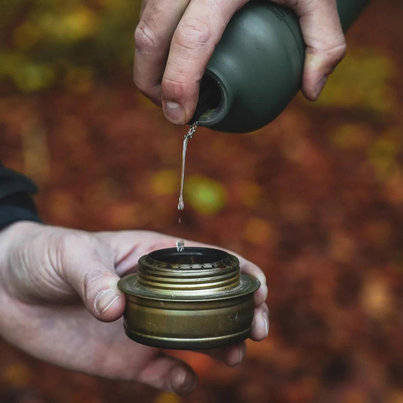 Bouteille de carburant liquide en aluminium BRS de 1 litre avec bouchon à vis léger olive NEUF