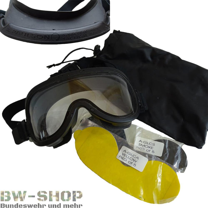 Lunettes de protection tactiques Paulson 510 A-TAC en polycarbonate transparent à double lentille