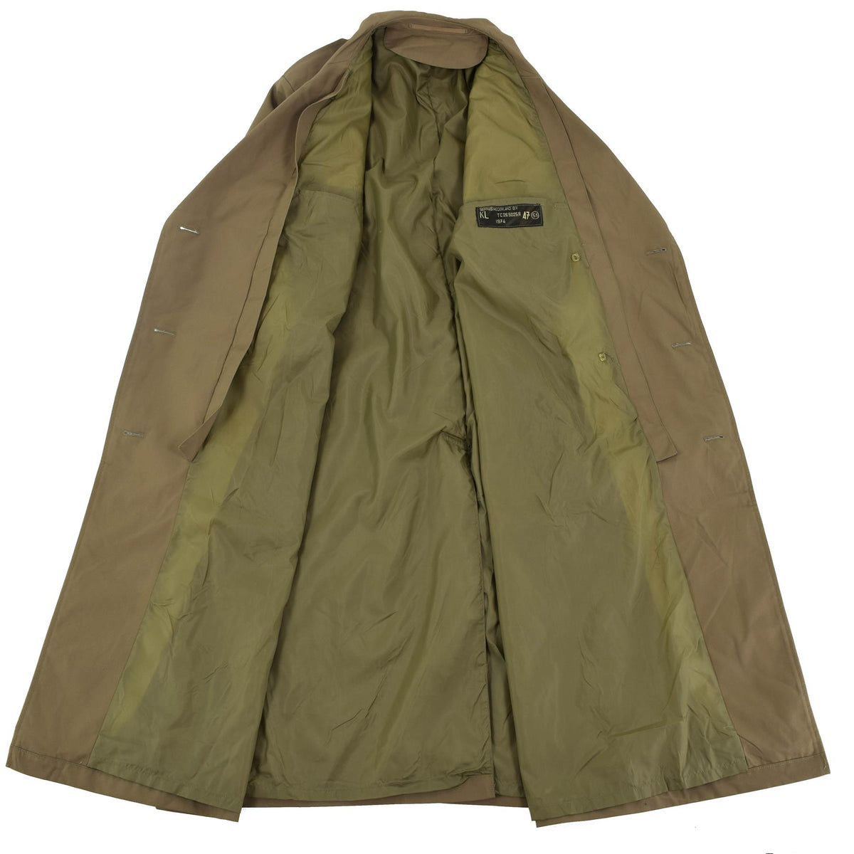 Trench-coat formel original de l'armée néerlandaise, manteau d'officier de surplus militaire marron NOUVEAU