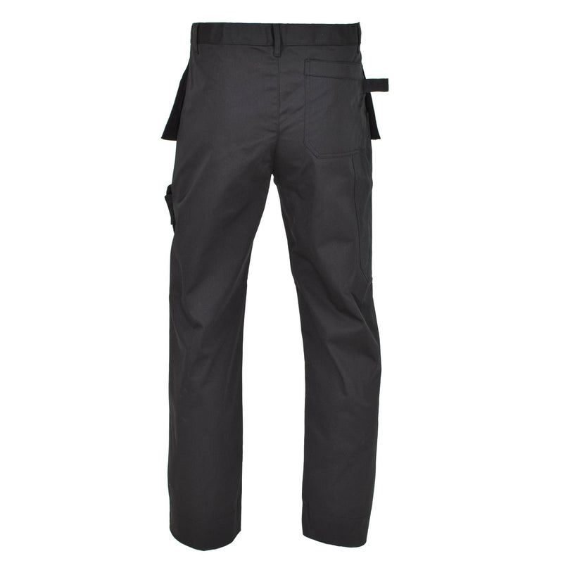 Pantalon cargo de travail militaire belge original, genoux renforcés et durables, noir, NEUF