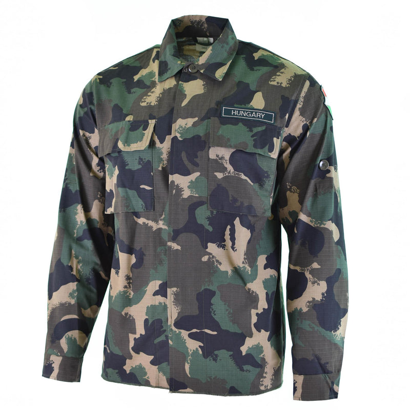 Véritable chemise de l'armée hongroise m90 camouflage 4 couleurs à manches longues militaire NEUF