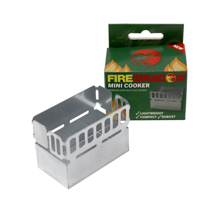 Réchaud de camping extérieur compact en aluminium BCB FireDragon Mini Cooker MK2 avec emballage pour la randonnée et le trekking